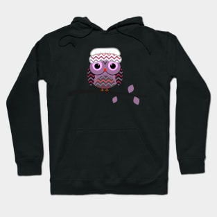 Cute owl in floral rain Hoodie